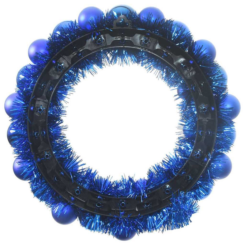 vidaXL Karácsonyi labda koszorúk 2 pcs Kék 33 x 33 x 7 cm Polisztirol