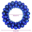 vidaXL Karácsonyi labda koszorúk 2 pcs Kék 33 x 33 x 7 cm Polisztirol