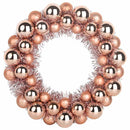 vidaXL Karácsonyi labda koszorúk 2 pcs Rózsaarany 33 x 33 x 7 cm