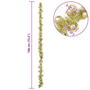 vidaXL Karácsonyi gömb girland Arany 186 cm Polisztirol