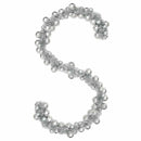 vidaXL Karácsonyi gömb girland Ezüst 186 cm Polisztirol