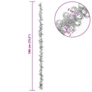 vidaXL Karácsonyi gömb girland Ezüst 186 cm Polisztirol