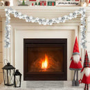 vidaXL Karácsonyi gömb girland Fehér és Ezüst 186 cm Polisztirol