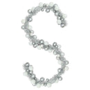 vidaXL Karácsonyi gömb girland Fehér és Ezüst 186 cm Polisztirol