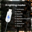 vidaXL Karácsonyi Díszgömb Készlet 300 LED-del 120 pcs Piros Műanyag