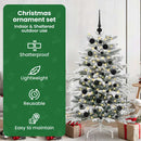 vidaXL Karácsonyi Díszgömb Készlet 150 LED-del 61 pcs Fekete Műanyag