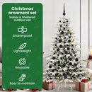 vidaXL Karácsonyi Díszgömb Készlet 300 LED-del 120 pcs Fekete Műanyag