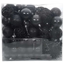 vidaXL Karácsonyi Díszgömb Készlet 300 LED-del 120 pcs Fekete Műanyag