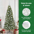 vidaXL Karácsonyi Díszgömb Készlet 300 LED-del 120 pcs Fehér Műanyag