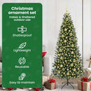 vidaXL Karácsonyi Díszgömb Készlet 300 LED-del 120 pcs Arany Műanyag