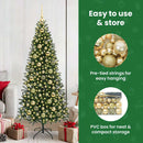 vidaXL Karácsonyi Díszgömb Készlet 300 LED-del 120 pcs Arany Műanyag