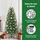 vidaXL Karácsonyi Díszgömb Készlet 150 LED-del 61 pcs Ezüst Műanyag