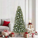 vidaXL Karácsonyi Díszgömb Készlet 300 LED-del 120 pcs Ezüst Műanyag