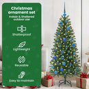 vidaXL Karácsonyi Díszgömb Készlet 150 LED-del 61 pcs Kék Műanyag