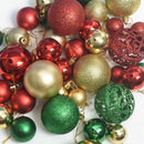 vidaXL Karácsonyi Díszgömb Készlet 120 pcs Sokszínű Műanyag