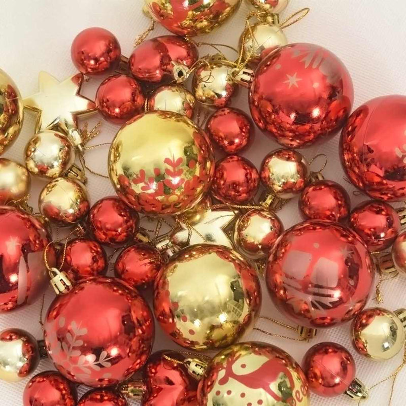 vidaXL Karácsonyi Díszgömb Készlet 40 pcs Arany és piros