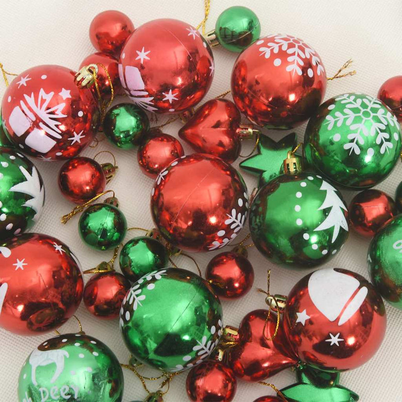 vidaXL Karácsonyi Díszgömb Készlet 40 pcs Piros és zöld