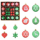 vidaXL Karácsonyi Díszgömb Készlet 40 pcs Piros és zöld Műanyag