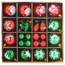 vidaXL Karácsonyi Díszgömb Készlet 40 pcs Piros és zöld Műanyag