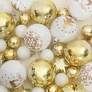 vidaXL Karácsonyi Díszgömb Készlet 40 pcs Fehér és arany Műanyag
