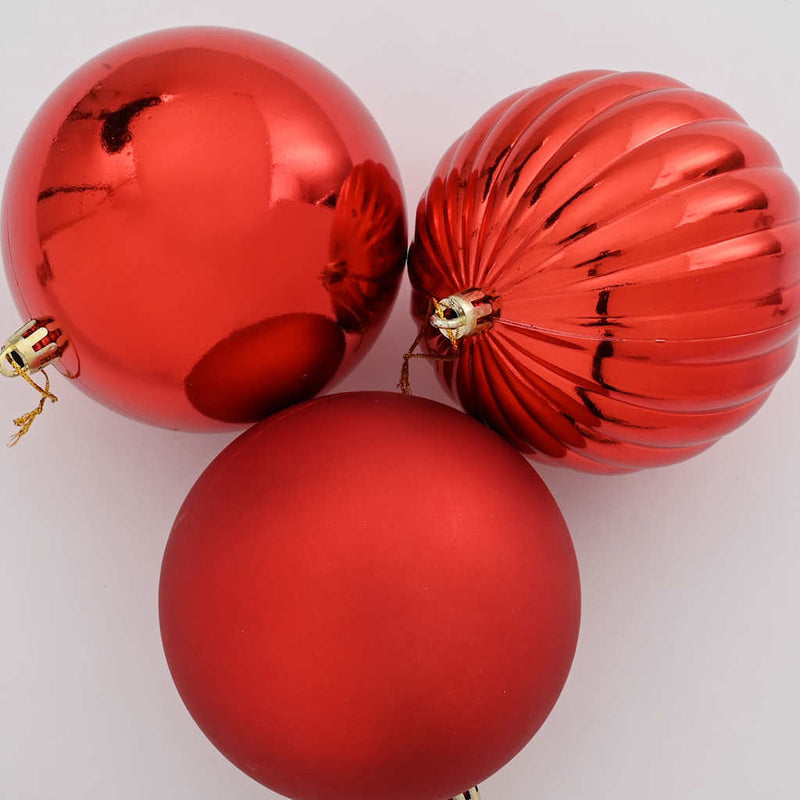 vidaXL Karácsonyi Díszgömb Készlet 9 pcs Piros