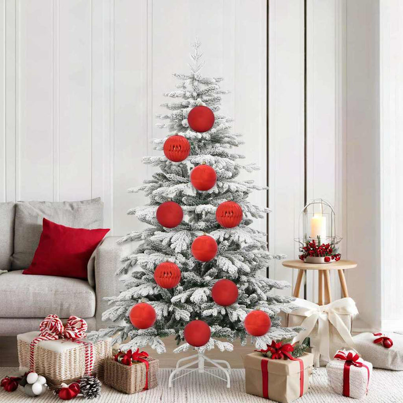 vidaXL Karácsonyi Díszgömb Készlet 9 pcs Piros