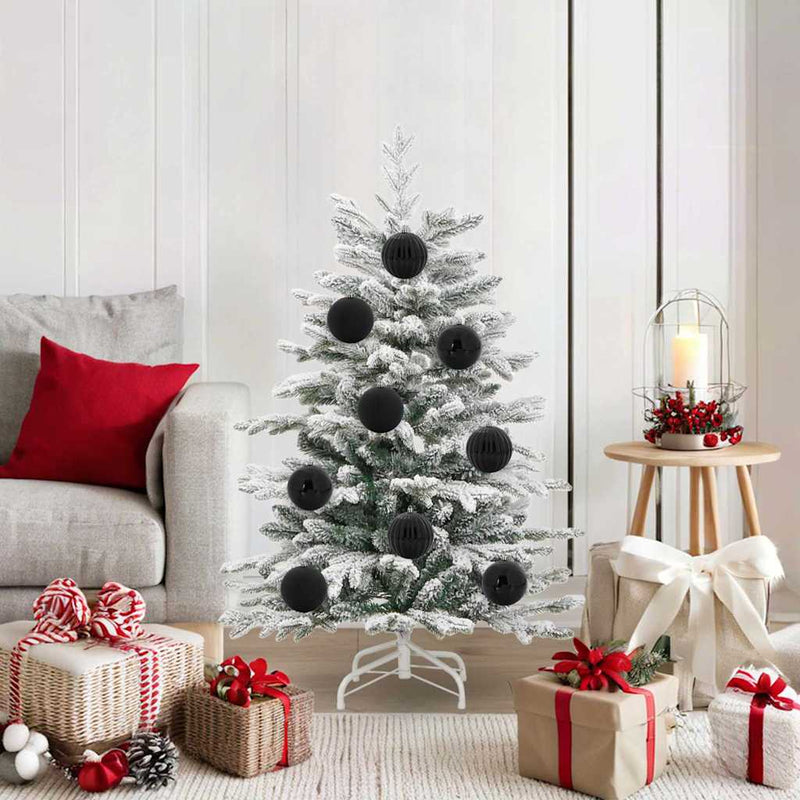 vidaXL Karácsonyi Díszgömb Készlet 15 pcs Fekete