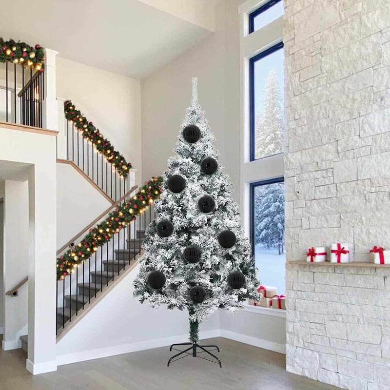 vidaXL Karácsonyi Díszgömb Készlet 3 pcs Fekete