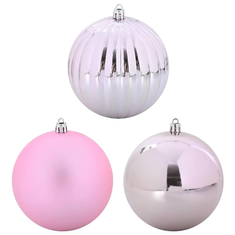vidaXL Karácsonyi Díszgömb Készlet 9 pcs Rózsaszín