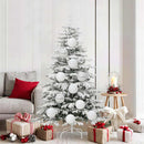 vidaXL Karácsonyi Díszgömb Készlet 9 pcs Fehér Műanyag