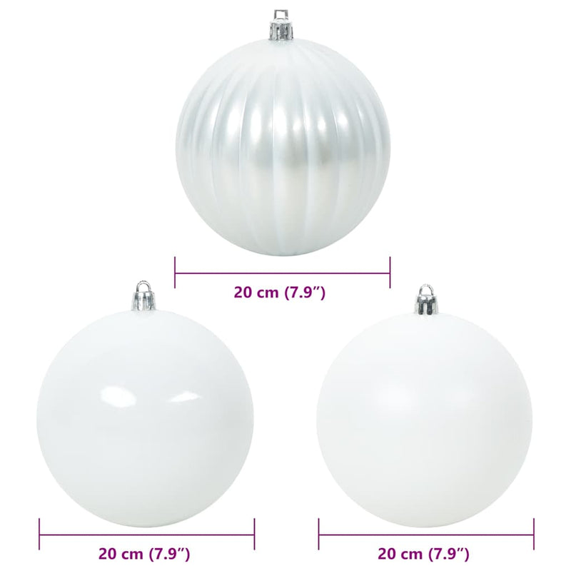 vidaXL Karácsonyi Díszgömb Készlet 4 pcs Fehér