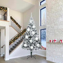 vidaXL Karácsonyi Díszgömb Készlet 3 pcs Fehér Műanyag