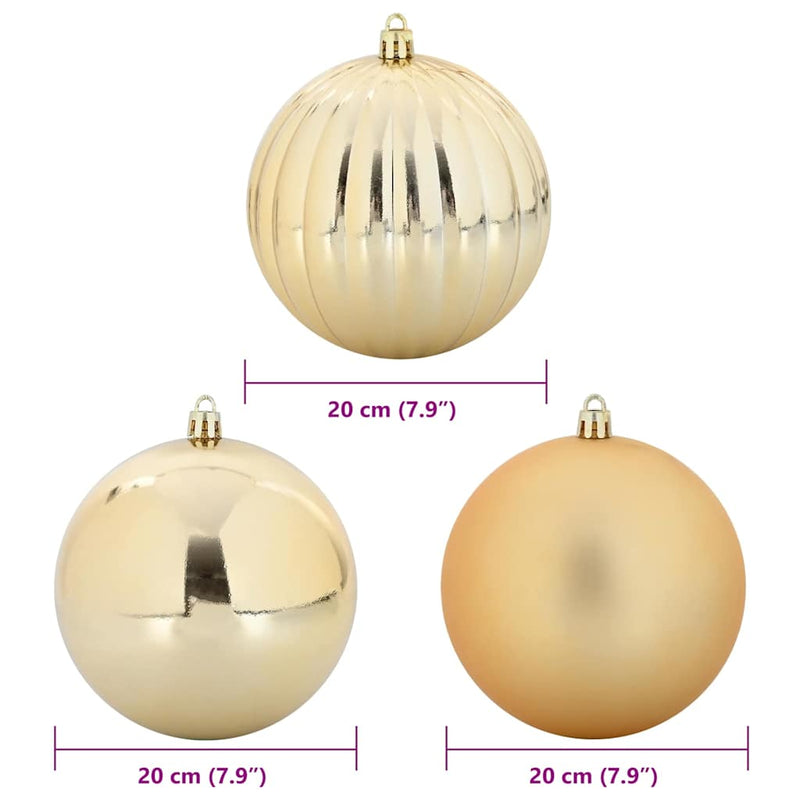 vidaXL Karácsonyi Díszgömb Készlet 4 pcs Arany