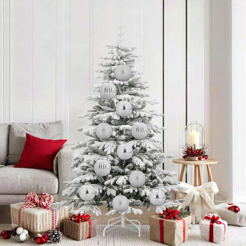 vidaXL Karácsonyi Díszgömb Készlet 9 pcs Ezüst