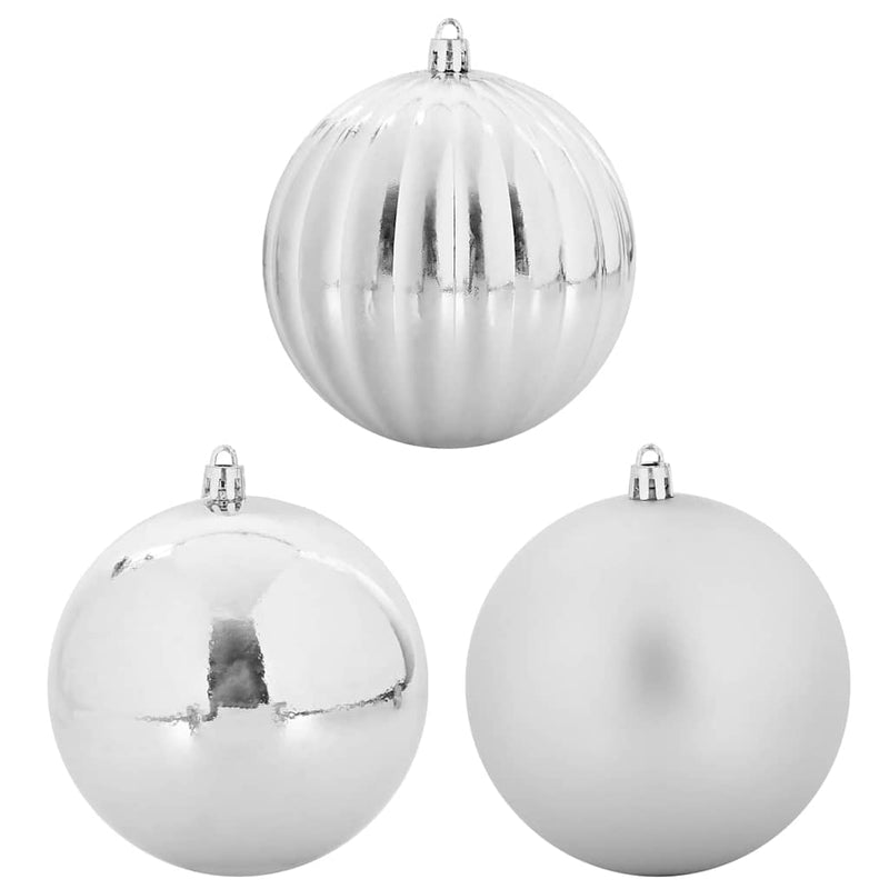vidaXL Karácsonyi Díszgömb Készlet 9 pcs Ezüst
