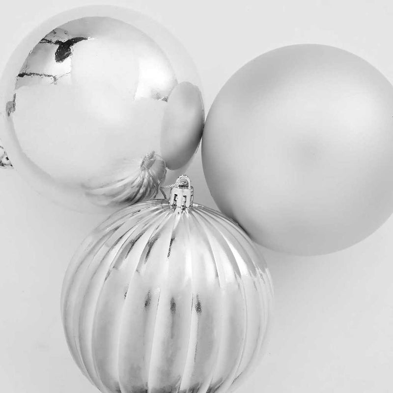 vidaXL Karácsonyi Díszgömb Készlet Egyéb 3 pcs Ezüst Ø 25 cm