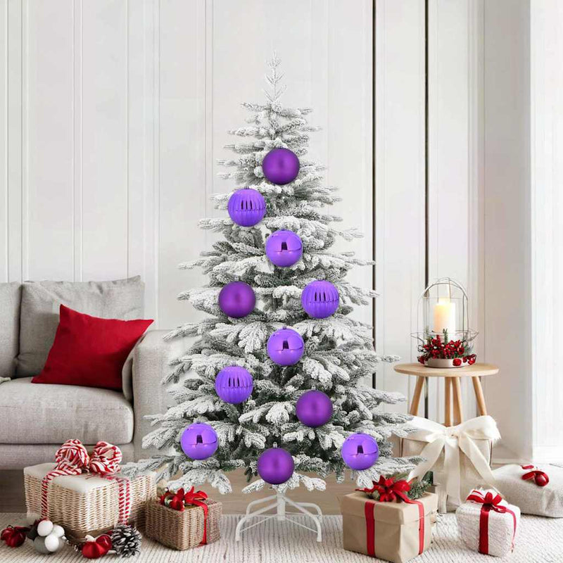 vidaXL Karácsonyi Díszgömb Készlet 9 pcs Lila