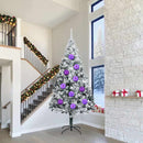 vidaXL Karácsonyi Díszgömb Készlet 4 pcs Lila Műanyag