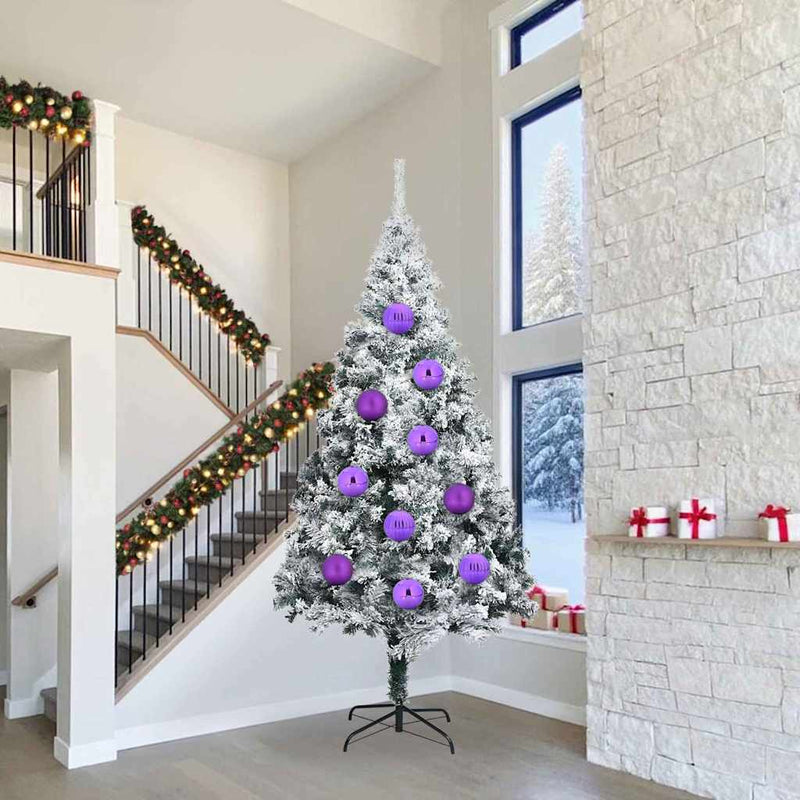 vidaXL Karácsonyi Díszgömb Készlet 4 pcs Lila