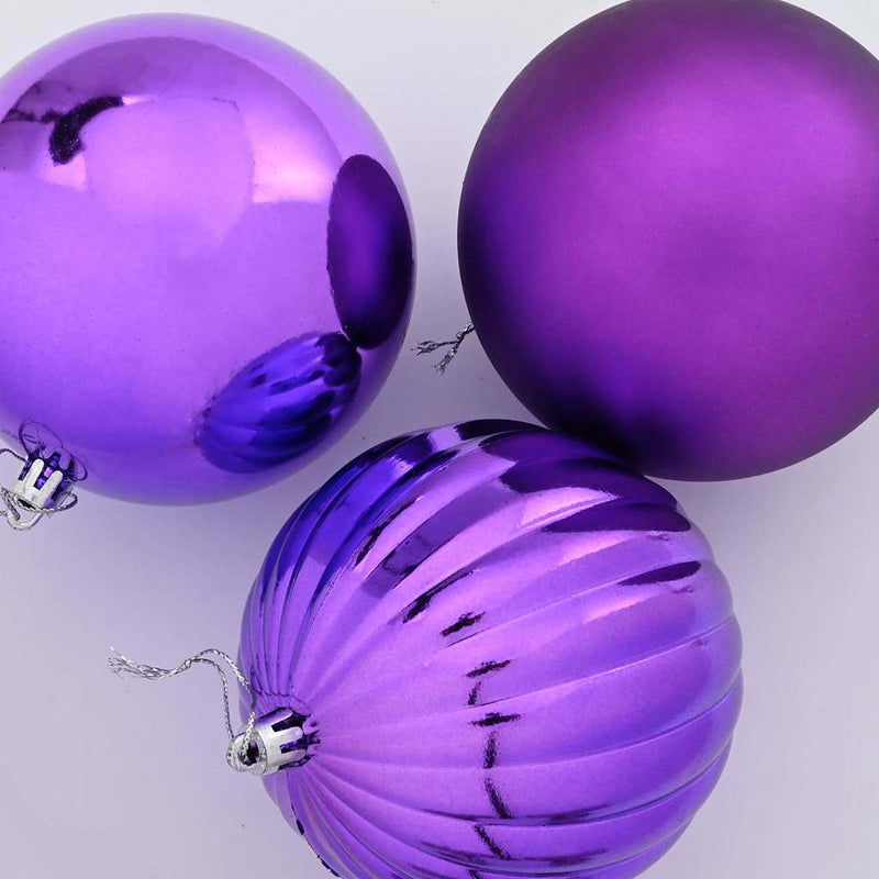vidaXL Karácsonyi Díszgömb Készlet 3 pcs Lila