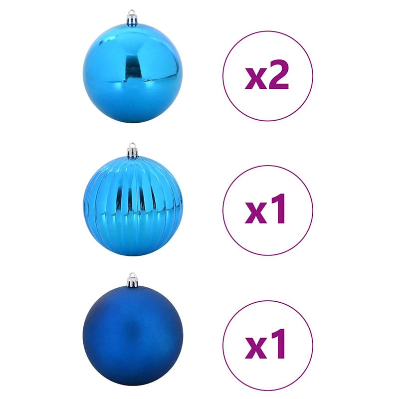 vidaXL Karácsonyi Díszgömb Készlet 4 pcs Kék