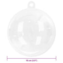 vidaXL Karácsonyi Díszgömb Készlet 25 pcs Átlátszó Ø 10 cm