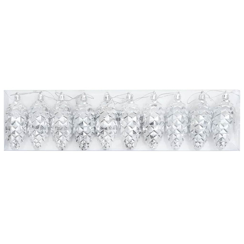 vidaXL Karácsonyi tobozlabda 40 pcs Ezüst