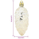 vidaXL Karácsonyi tobozlabda 40 pcs pezsgőszín Műanyag