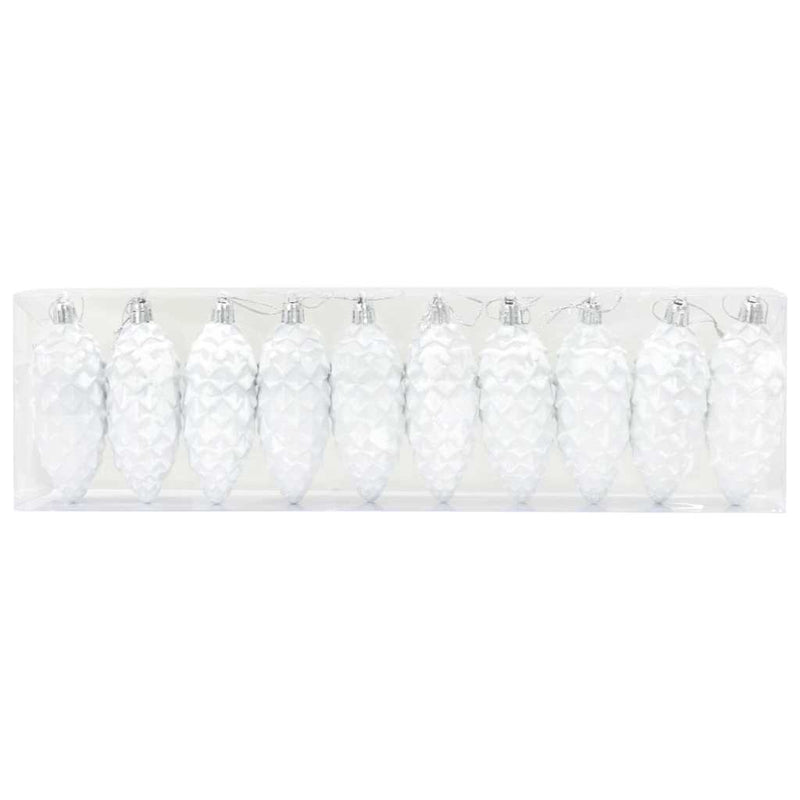 vidaXL Karácsonyi tobozlabda 40 pcs Fehér