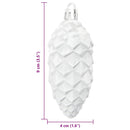 vidaXL Karácsonyi tobozlabda 40 pcs Fehér Műanyag