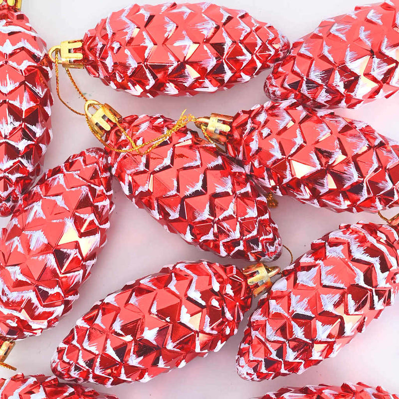 vidaXL Karácsonyi tobozlabda 40 pcs Piros