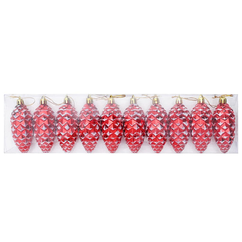 vidaXL Karácsonyi tobozlabda 40 pcs Piros