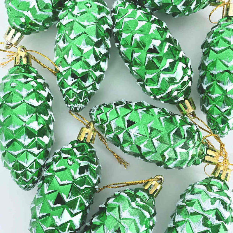 vidaXL Karácsonyi tobozlabda 40 pcs Zöld