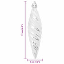 vidaXL Karácsonyi Spirális Alakú Gömb 40 pcs Ezüst Műanyag